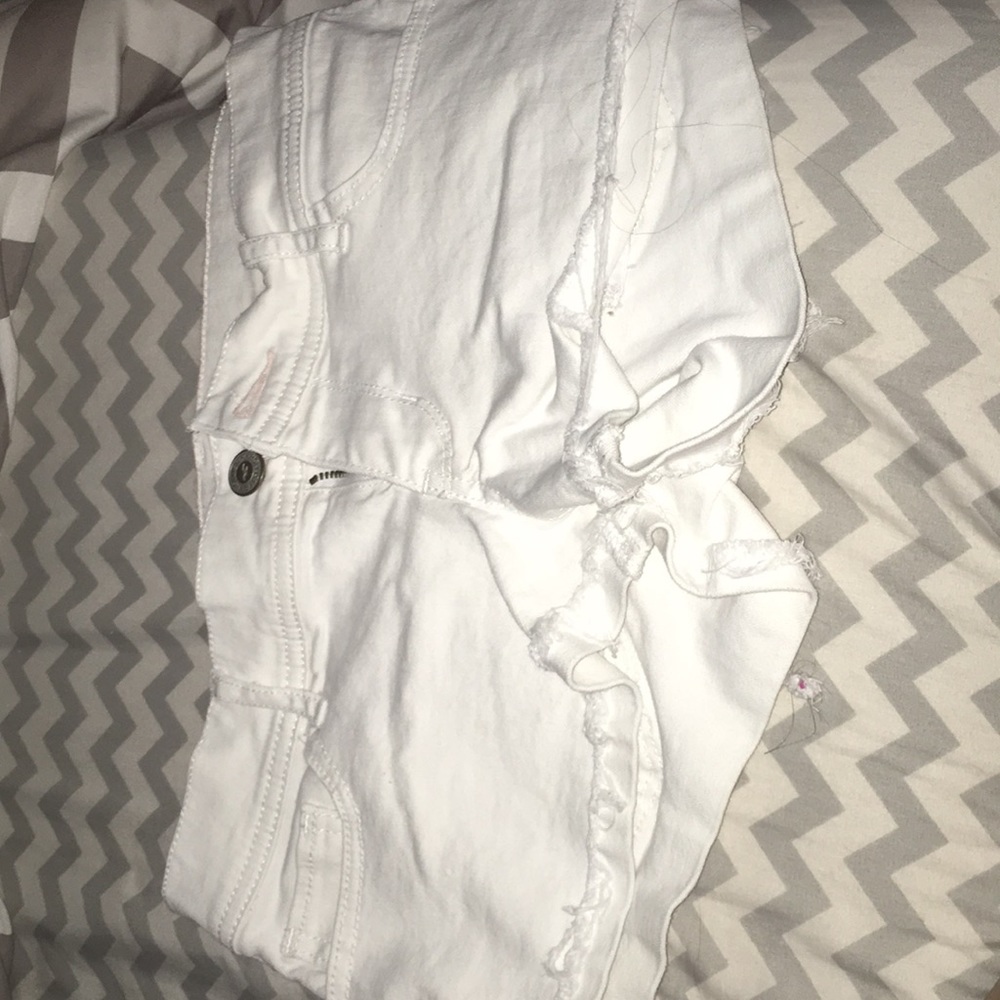 white jean shorts